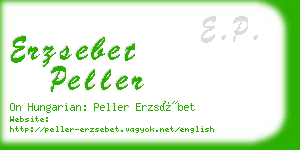 erzsebet peller business card